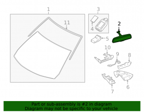 Mazda CX-90 24-26 auto-dimming frameless interior mirror