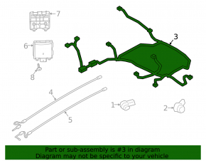 Ford Escape MK4 20-22 rear bumper wiring for parking sensors