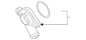 Coolant temperature sensor housing Audi A3 8V 15-16 2.0 TDI