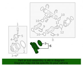 Coolant temperature sensor housing Audi A3 8V 15-16 2.0 TDI