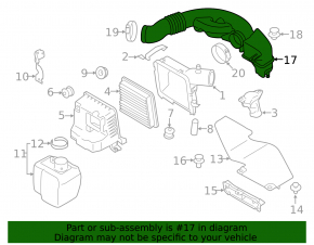 Air duct for filter Subaru Forester 19-24 SK