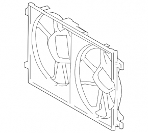 Lexus UX250h 19-24 bare radiator shroud diffuser