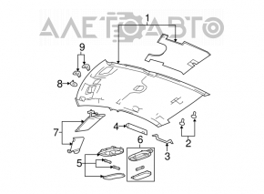 Front light Chrysler 200 11-14 without sunroof beige