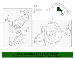 Brake booster air pressure sensor Chevrolet Malibu 16-