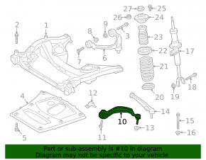 Lower control arm front right BMW 5 F10 11-16 RWD front