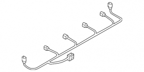 Wiring of rear bumper Audi A6 C7 12-15 prerest for parking sensors