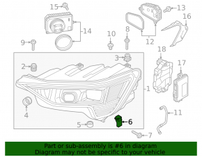 Lower right headlight mount for Audi E-Tron 19-23