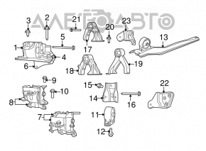 Rear engine mount for Jeep Compass 11-13 2.4 FWD
