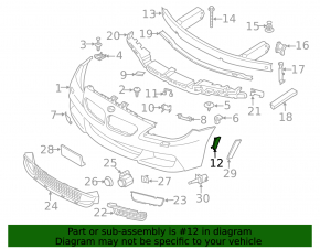 Front Bumper Parking Sensor Bracket for BMW 6 Series F06 F12 12-18 M Package