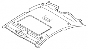 Headlining BMW 4 F32 14-20 Coupe, under the sunroof, beige OYSTER