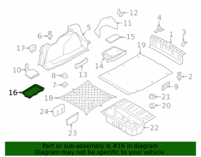 Trunk tray small BMW 3 F30 12-18