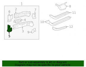 Front left side member nose Lexus NX200t NX300 NX300h 15-21