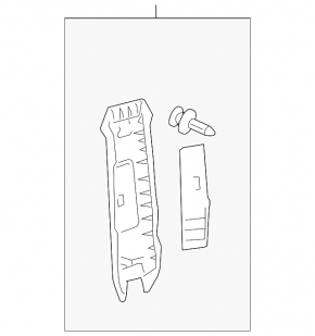 Left center pillar trim, upper belt, Toyota Rav4 2006-2008