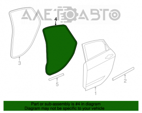 Chrysler 200 15-17 Rear Left Door Seal