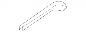Rear right longitudinal railing trim Nissan Rogue 14-20 for 2 fasteners