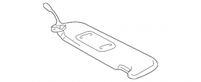 Left visor for Toyota Prius 2005, gray