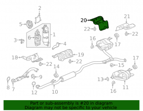 Heat shield muffler rear Honda Accord 23-