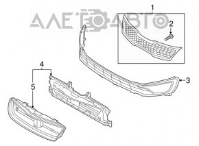 Radiator grill grill Kia Optima 11-13 dorest hybrid