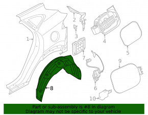 Rear left fender liner Hyundai Tucson 25-26 Korea