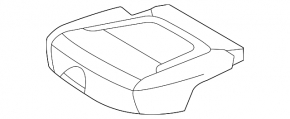 Rear seat cushion, 2nd row, left, Hyundai Tucson 22-26, black leather, perforated, heated, melted plastic spots, dry cleanable