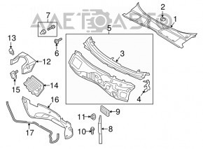 Front strut brace left Audi A4 B9 17-