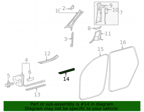 Door sill trim outer rear right Mercedes W167 GLE 350 450 20-23 chrome with backlight