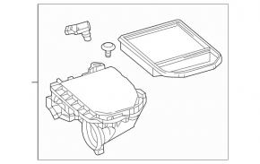 Air filter housing right Mercedes GLS-class X166 15-19 3.0, with sensor