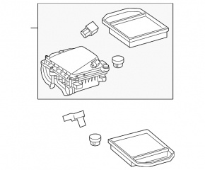 Air filter housing right Mercedes GLS-class X166 15-19 3.0, with sensor