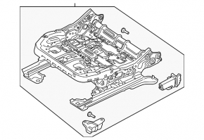 Driver's seat runner, left, Ford Mustang mk6 15-electric, without frame