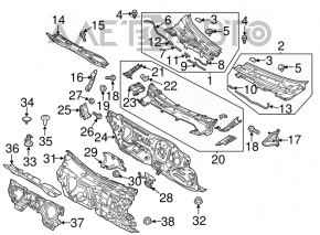 Metal wiper pan Mazda 6 13-17
