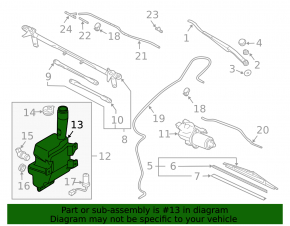 Mazda 6 03-05 Windscreen Washer Reservoir
