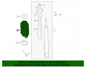 Rear left spring Ford Ecosport 18-22 FWD
