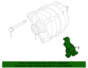 Alternator bracket Nissan Rogue 22-24 1.5T type 2