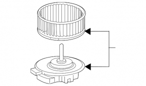 Chevrolet Volt 16-19 heater fan motor