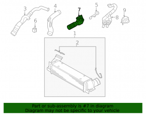 Air pipe BMW X6 E71 09-11 rear, 3.0T
