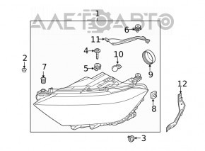 Left front headlight for VW Jetta 19-24 LED assembly