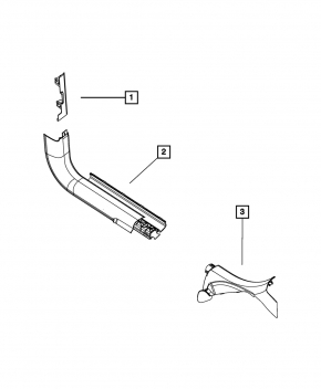 Door sill trim front left Dodge Dart 13-16 black type 2