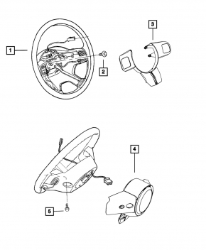 Steering wheel cover Jeep Compass 11-16 structure, broken latches, scratches