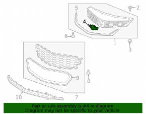 Chevrolet Volt Front Emblem 16-19