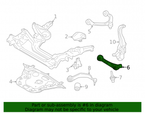 Lower control arm, front right, rear, BMW 5 GT F07 10-17 AWD