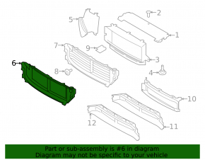 Air duct louver upper Volvo XC90 16-22 type 2