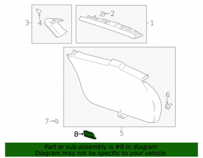Buick Encore 13-22 black interior trunk handle