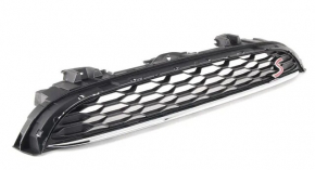 Mini Cooper F56 3D 14-21 S Front Bumper Lower Grille Black with Chrome