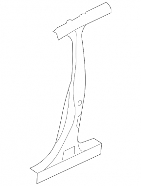 The central left body pillar of Subaru XV Crosstrek 13-17 is dented, sawed off