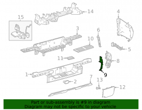 Right rear bumper cover for Toyota Tundra 22-26 on amplifier