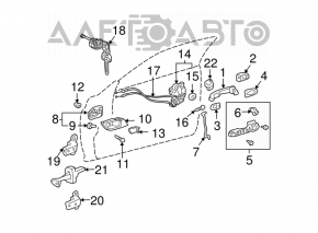 Front right door limiter Toyota Solara 2.4 04-08