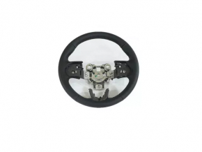 Jeep Compass 17-21 black leather steering wheel with pads, scratches, cracks