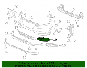 Front right fog light frame Honda HR-V 16-18