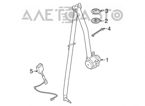 Passenger seat belt Mini Cooper F56 3d 14-19