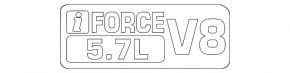 Emblem-inscription "V8 5.7 iForce" tailgate Toyota Sequoia 08-17